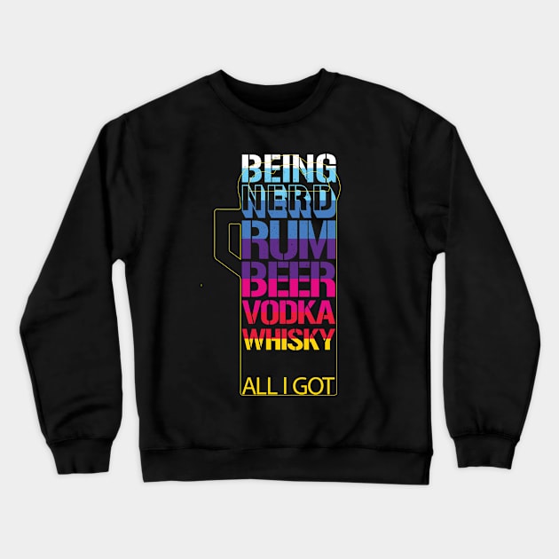 Nerd cocktail Crewneck Sweatshirt by Pradeep Chauhan